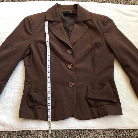 Cami 3/4 sleeve blazer, brown, size 8 - Picture 5 of 8